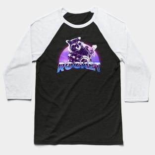 rocket raccoon retrowave Baseball T-Shirt